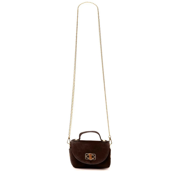Elie Beaumont Mini Bambou Bag - Dark Chocolate Suede-Nook & Cranny Gift Store-2019 National Gift Store Of The Year-Ireland-Gift Shop