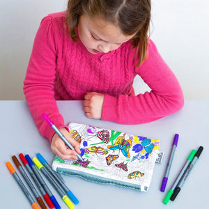 Colour your own pencil case - (Butterflies)-Nook & Cranny Gift Store-2019 National Gift Store Of The Year-Ireland-Gift Shop