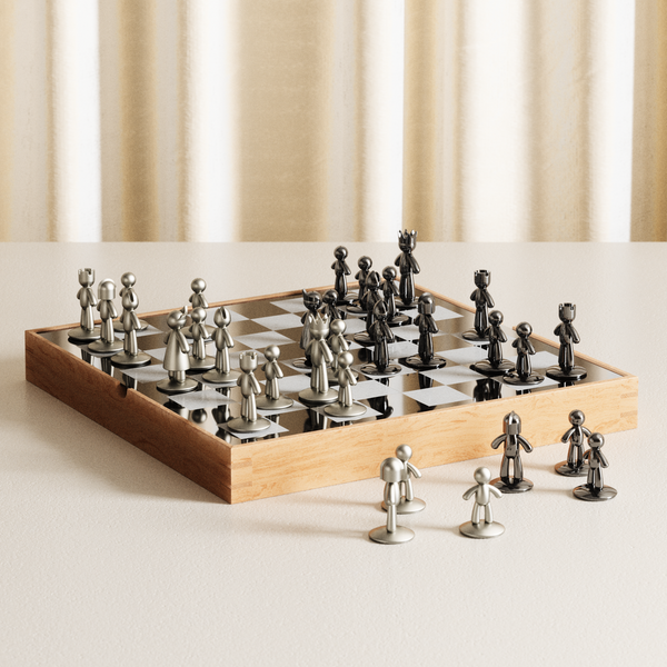 Sleek and Modern Buddy Chess Set - Natural Wood-Nook & Cranny Gift Store-2019 National Gift Store Of The Year-Ireland-Gift Shop