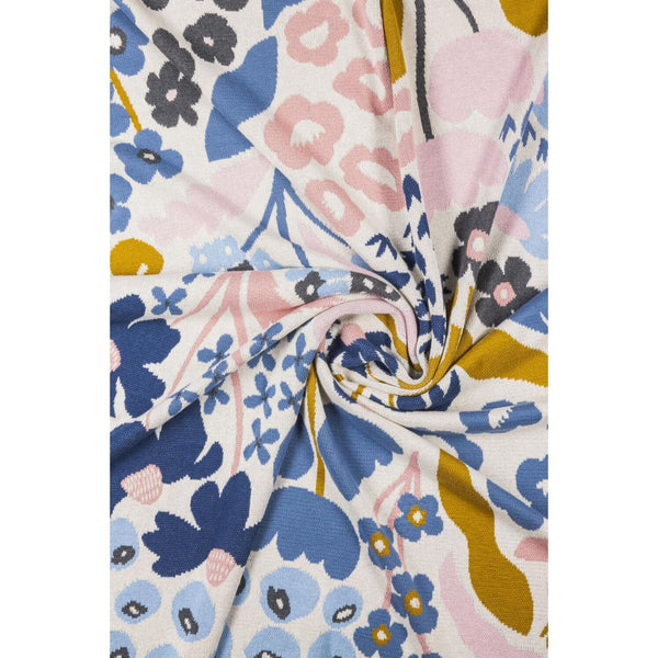 Cosy Lilac Floral Blanket