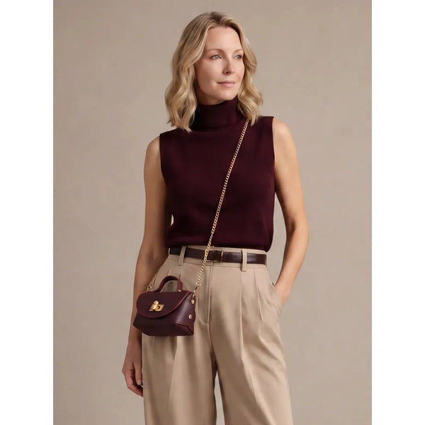Elie Beaumont Mini Bambou Bag - Burgundy Suede-Nook & Cranny Gift Store-2019 National Gift Store Of The Year-Ireland-Gift Shop