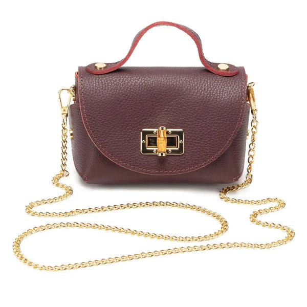 Elie Beaumont Mini Bambou Bag - Burgundy Suede-Nook & Cranny Gift Store-2019 National Gift Store Of The Year-Ireland-Gift Shop