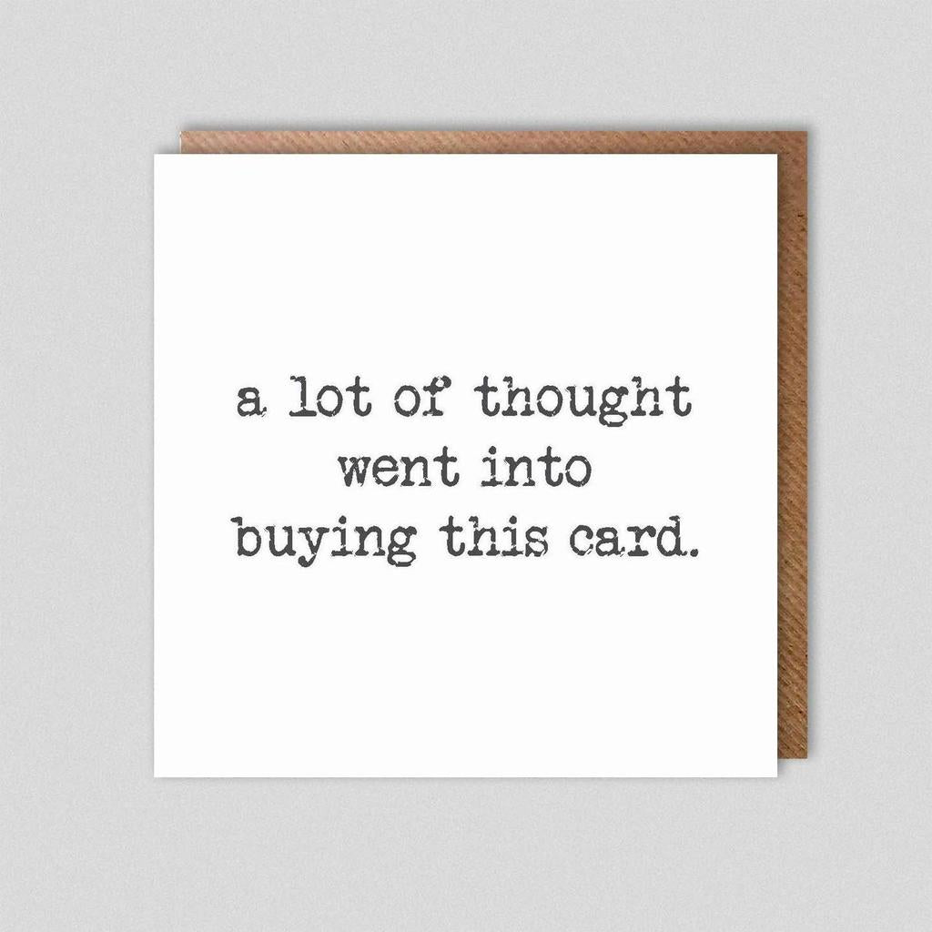 A lot of thought went into buying this card...-Nook & Cranny Gift Store-2019 National Gift Store Of The Year-Ireland-Gift Shop