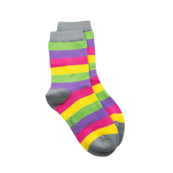 Bamboo Candy Stripe Socks - Pastel