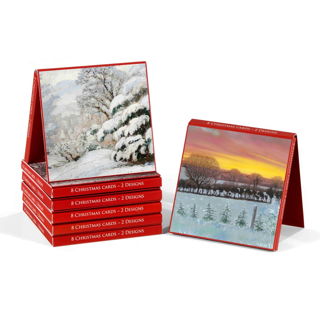 Irish Made Christmas Cards - Snow Scene (Pack of 8)-Nook & Cranny Gift Store-2019 National Gift Store Of The Year-Ireland-Gift Shop