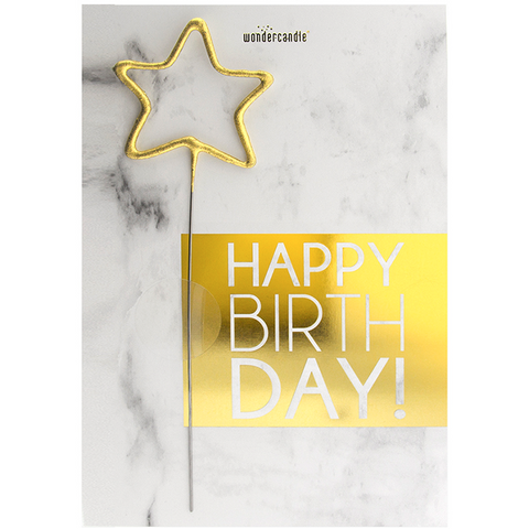 'Happy Birthday' - Fun Sparkling Candle - (Star Shaped)-Nook & Cranny Gift Store-2019 National Gift Store Of The Year-Ireland-Gift Shop