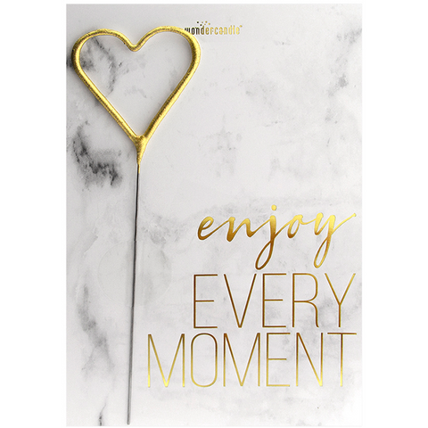 'Enjoy Every Moment' - Fun Sparkling Candle (Heart Shaped)-Nook & Cranny Gift Store-2019 National Gift Store Of The Year-Ireland-Gift Shop