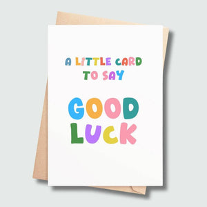 A little card to say good luck...-Nook & Cranny Gift Store-2019 National Gift Store Of The Year-Ireland-Gift Shop