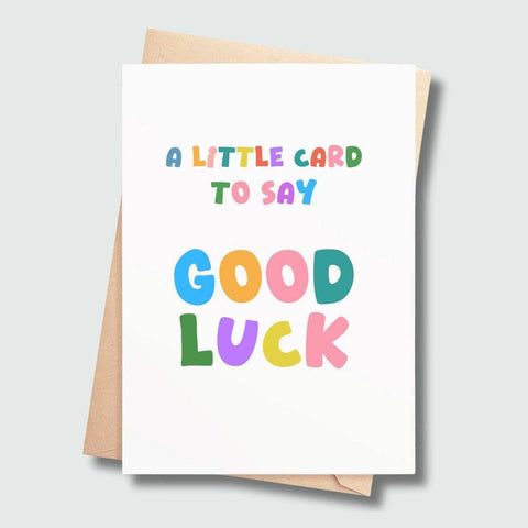 A little card to say good luck...-Nook & Cranny Gift Store-2019 National Gift Store Of The Year-Ireland-Gift Shop