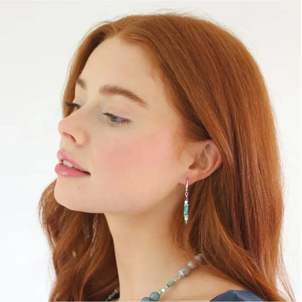 Dath na Mara Cuboid Earrings - Short-Nook & Cranny Gift Store-2019 National Gift Store Of The Year-Ireland-Gift Shop