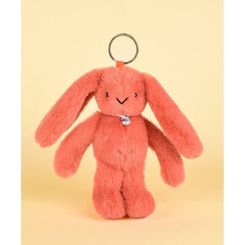 Soft Plush Bunny Charm - Coral-Nook & Cranny Gift Store-2019 National Gift Store Of The Year-Ireland-Gift Shop