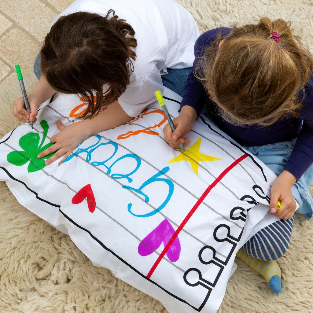 Colour your own Pillowcase - (Notebook Design)-Nook & Cranny Gift Store-2019 National Gift Store Of The Year-Ireland-Gift Shop