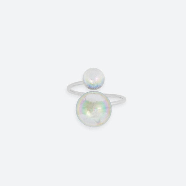 Bijou Bubble Ring with a twist - PALLADIUM / 8 and 12mm