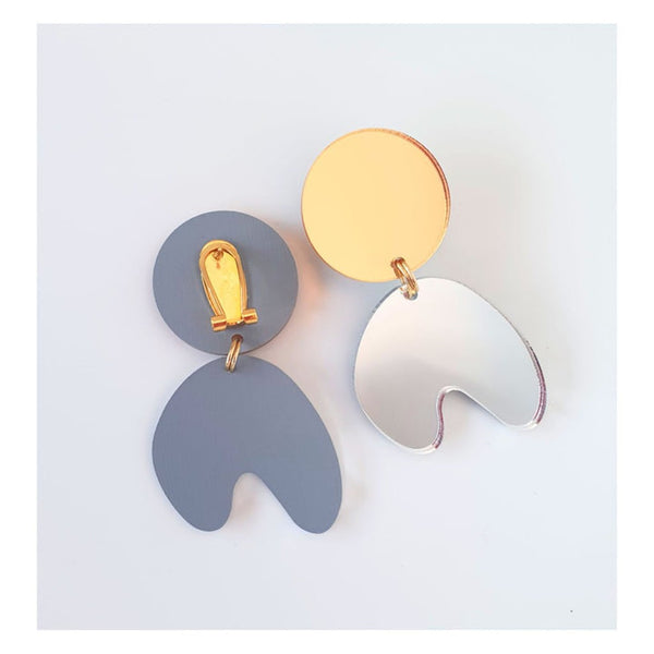 "Snobby Party Princess" Earrings by Eve Ray - Gold / Silver-Nook & Cranny Gift Store-2019 National Gift Store Of The Year-Ireland-Gift Shop