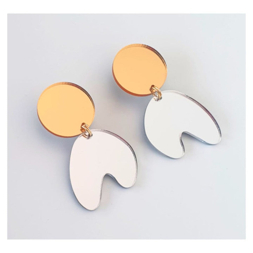 "Snobby Party Princess" Earrings by Eve Ray - Gold / Silver-Nook & Cranny Gift Store-2019 National Gift Store Of The Year-Ireland-Gift Shop