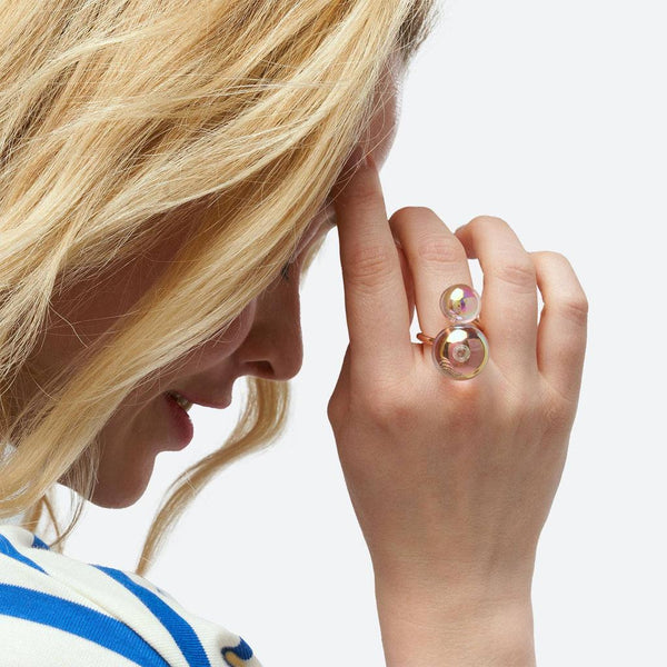 Bijou Bubble Ring with a twist - PALLADIUM / 8 and 12mm