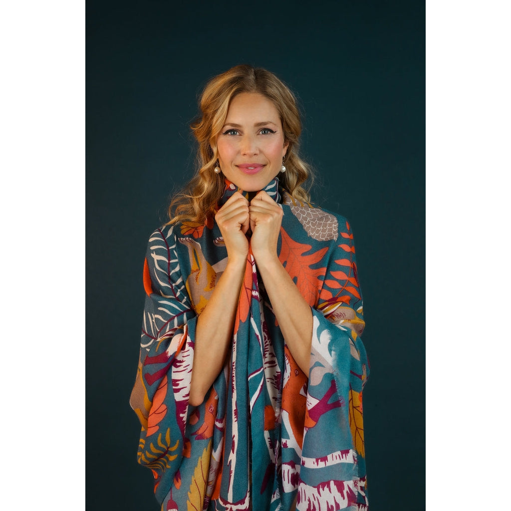 Woodland Kingdom Print Scarf-Nook & Cranny Gift Store-2019 National Gift Store Of The Year-Ireland-Gift Shop