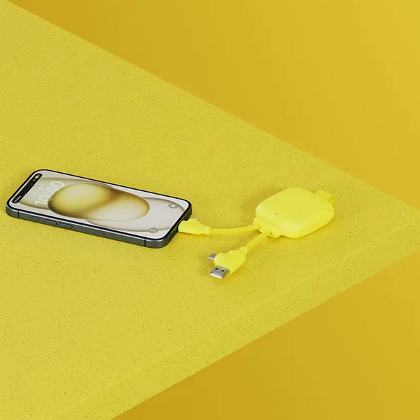 Charging Cable AND power bank combined - Gamma Life (yellow)-Nook & Cranny Gift Store-2019 National Gift Store Of The Year-Ireland-Gift Shop
