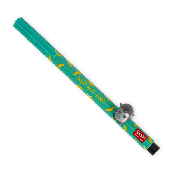 Gorilla Erasable Gel Pen with Mini Animal Decoration