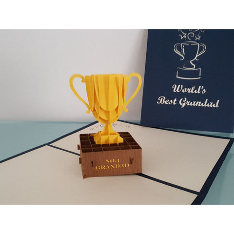 3d Pop up Card - World's Best Grandad-Nook & Cranny Gift Store-2019 National Gift Store Of The Year-Ireland-Gift Shop