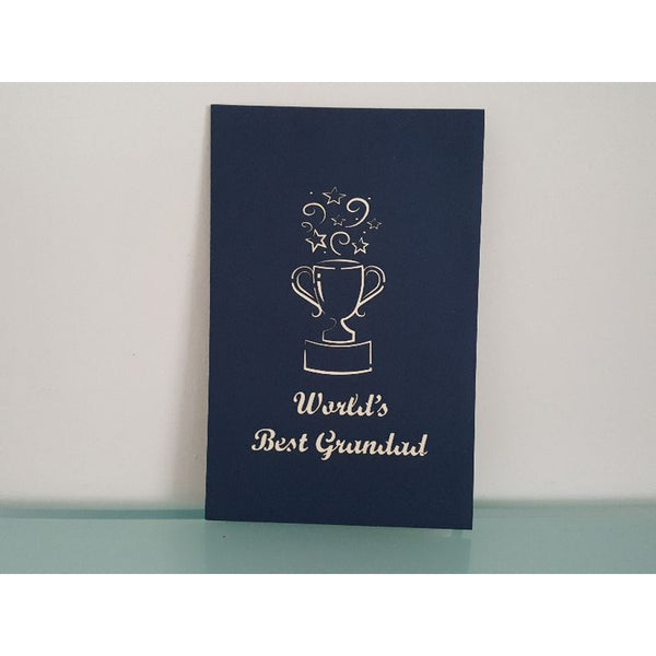 3d Pop up Card - World's Best Grandad-Nook & Cranny Gift Store-2019 National Gift Store Of The Year-Ireland-Gift Shop