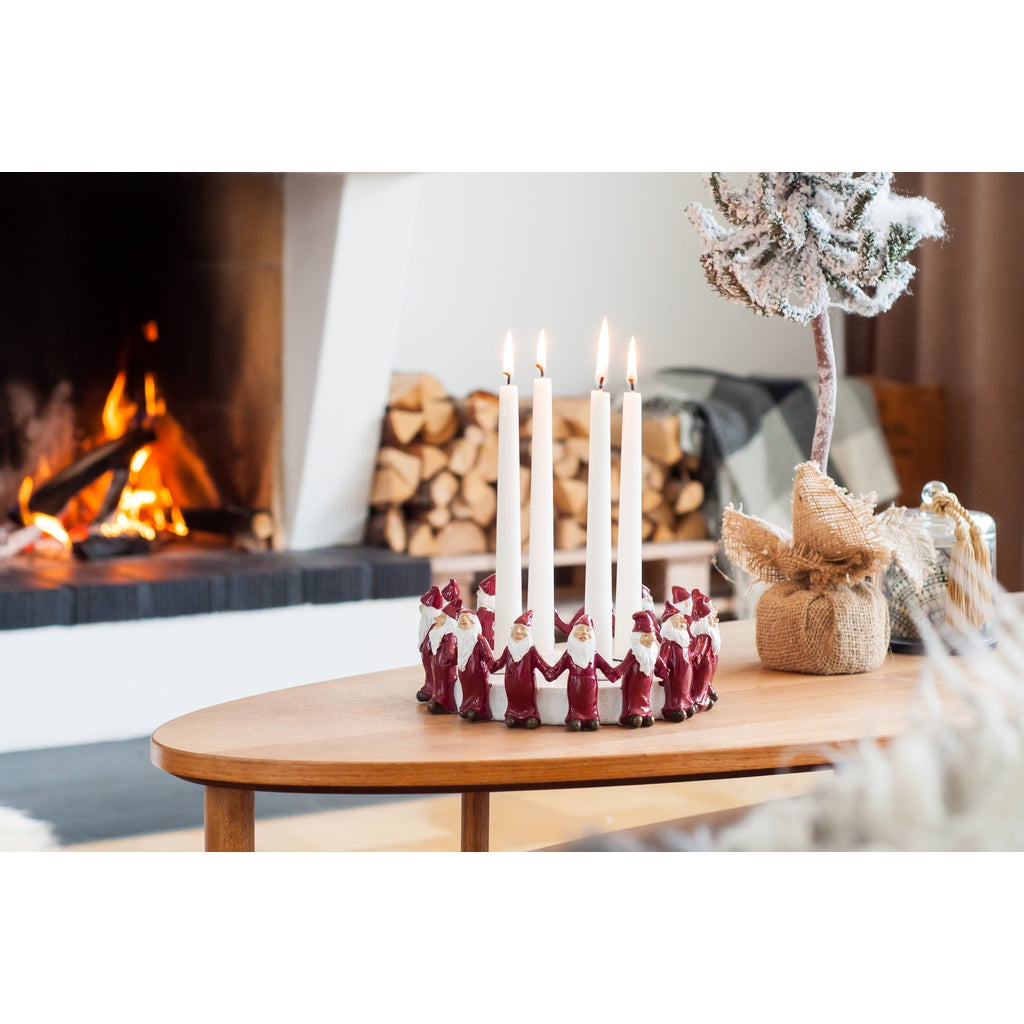Circle of cheer candleholder - red-Nook & Cranny Gift Store-2019 National Gift Store Of The Year-Ireland-Gift Shop