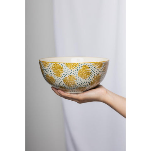 Ceramic Salad Bowl - Boho Chic-Nook & Cranny Gift Store-2019 National Gift Store Of The Year-Ireland-Gift Shop
