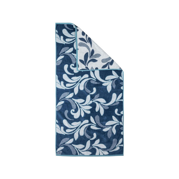 Organic Cotton Bath Towel - Blue Floral-Nook & Cranny Gift Store-2019 National Gift Store Of The Year-Ireland-Gift Shop