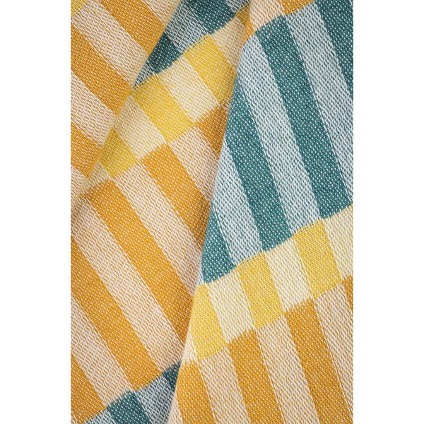 Set of 2 Blocks Tea Towels - Mustard / Blue & Mustard-Nook & Cranny Gift Store-2019 National Gift Store Of The Year-Ireland-Gift Shop