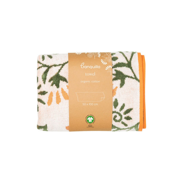 Organic Cotton Hand Towel - Floral-Nook & Cranny Gift Store-2019 National Gift Store Of The Year-Ireland-Gift Shop