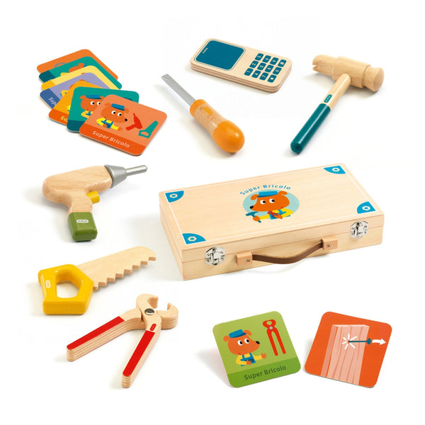 Djeco - Wooden Toolbox!-Nook & Cranny Gift Store-2019 National Gift Store Of The Year-Ireland-Gift Shop