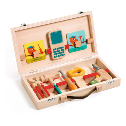 Djeco - Wooden Toolbox!-Nook & Cranny Gift Store-2019 National Gift Store Of The Year-Ireland-Gift Shop
