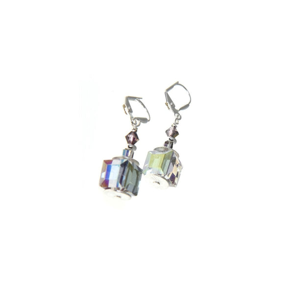 Silver Fire Cube Earrings - Short-Nook & Cranny Gift Store-2019 National Gift Store Of The Year-Ireland-Gift Shop