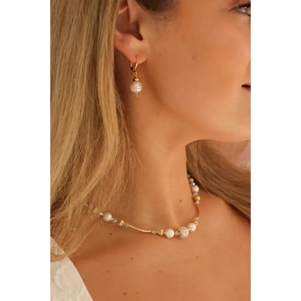 Aoibhianne White Linear Necklace-Nook & Cranny Gift Store-2019 National Gift Store Of The Year-Ireland-Gift Shop