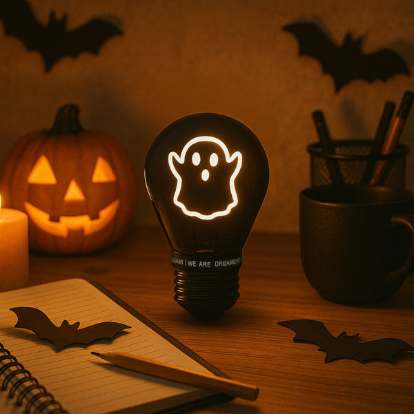 Bulb Fiction - Light Bulb Shaped Table Lamp - Pumpkin
