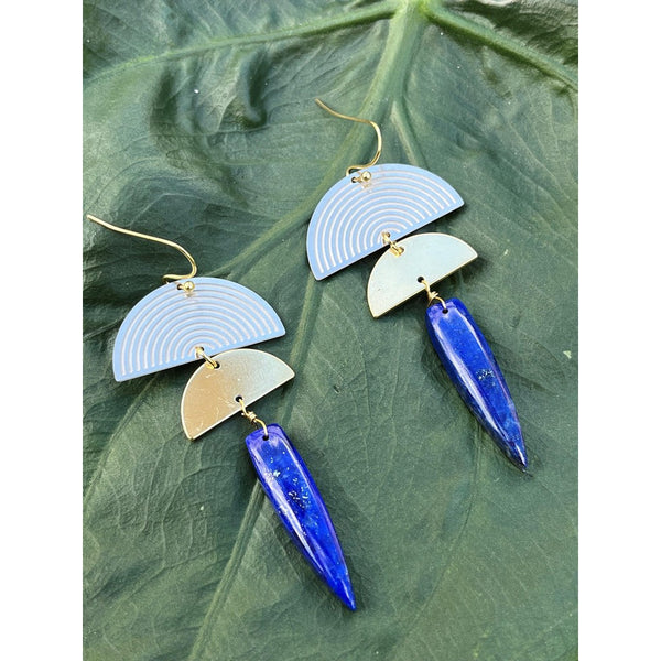 Luxor Earrings - Lapis Lazuli-Nook & Cranny Gift Store-2019 National Gift Store Of The Year-Ireland-Gift Shop
