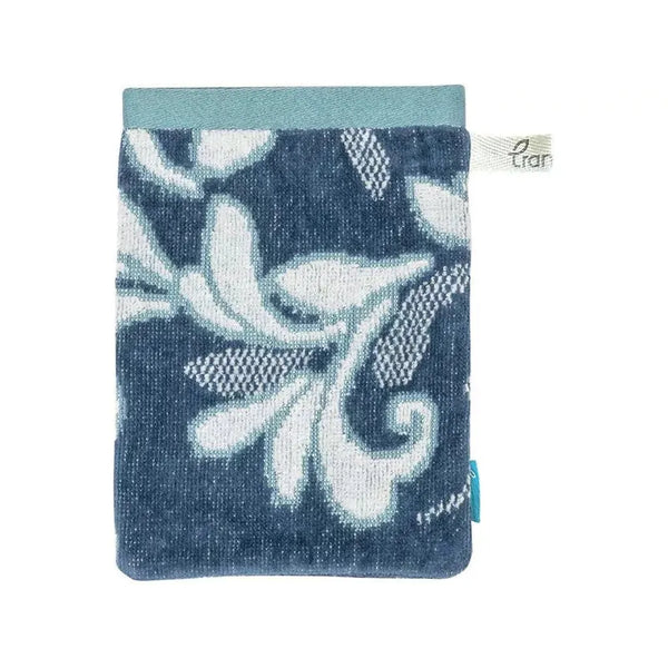 Organic Cotton Wash Glove (Blue Floral)-Nook & Cranny Gift Store-2019 National Gift Store Of The Year-Ireland-Gift Shop