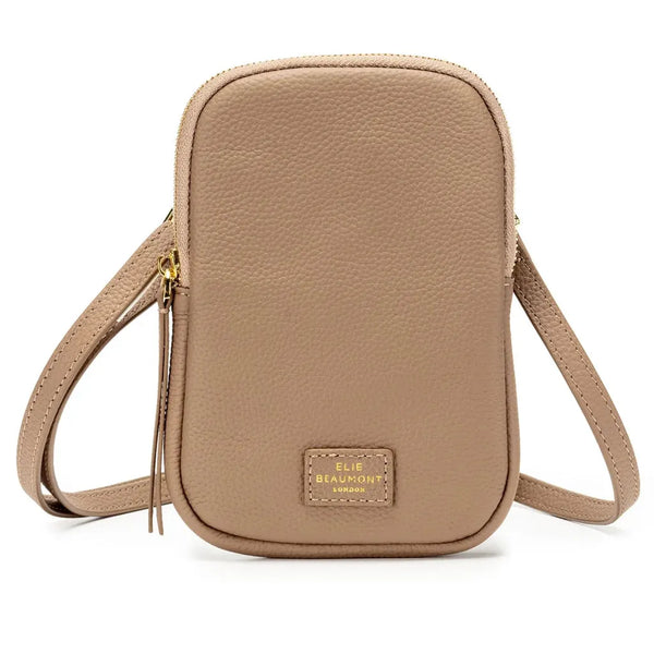Elie Beaumont Phone bag zipper - Mink-Nook & Cranny Gift Store-2019 National Gift Store Of The Year-Ireland-Gift Shop
