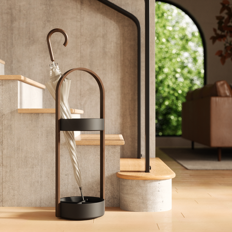 Bellwood Umbrella Stand - Black & Walnut-Nook & Cranny Gift Store-2019 National Gift Store Of The Year-Ireland-Gift Shop