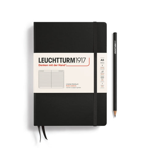 Leuchtturm1917 Hardcover Notebook A5 in Black (ruled)-Nook & Cranny Gift Store-2019 National Gift Store Of The Year-Ireland-Gift Shop