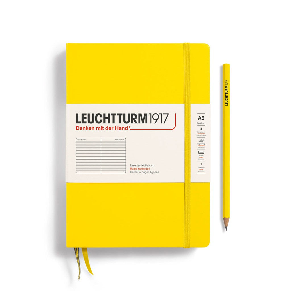 Leuchtturm1917 Hardcover Notebook A5 in Lemon (ruled)-Nook & Cranny Gift Store-2019 National Gift Store Of The Year-Ireland-Gift Shop