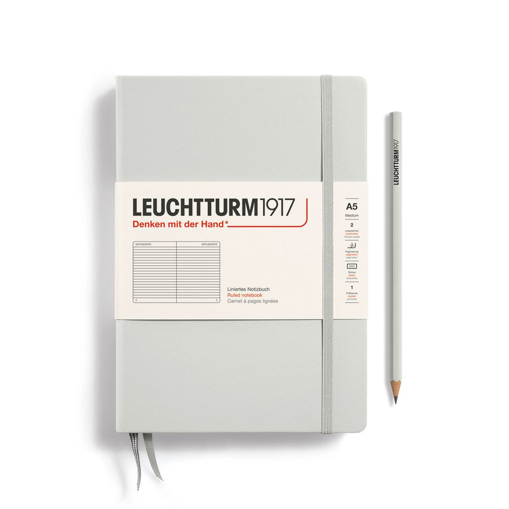 Leuchtturm1917 Hardcover Notebook A5 in Light Grey (ruled)-Nook & Cranny Gift Store-2019 National Gift Store Of The Year-Ireland-Gift Shop