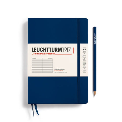 Leuchtturm1917 Hardcover Notebook A5 in Navy (ruled)-Nook & Cranny Gift Store-2019 National Gift Store Of The Year-Ireland-Gift Shop