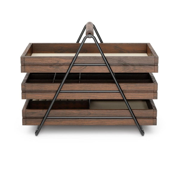 Luxurious 3-Tier Walnut Jewelry Tray - Terrace-Nook & Cranny Gift Store-2019 National Gift Store Of The Year-Ireland-Gift Shop