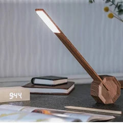 Octagon Desk Lamp - Rich Walnut-Nook & Cranny Gift Store-2019 National Gift Store Of The Year-Ireland-Gift Shop