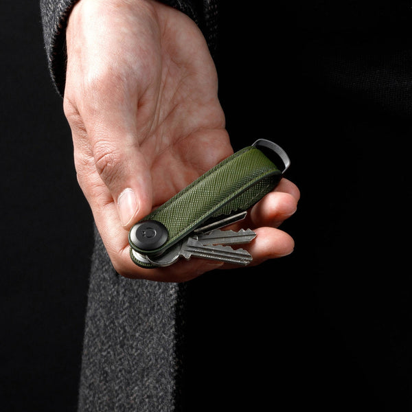 Saffiano Leather Key Organiser - Olive-Nook & Cranny Gift Store-2019 National Gift Store Of The Year-Ireland-Gift Shop