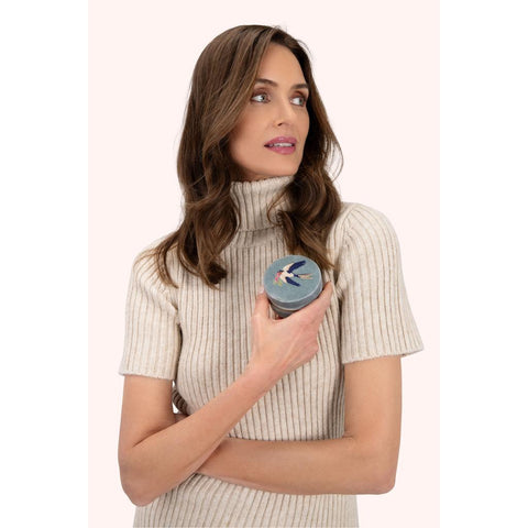 Embroidered Velvet Jewelry Box - Swooping Swallow-Nook & Cranny Gift Store-2019 National Gift Store Of The Year-Ireland-Gift Shop