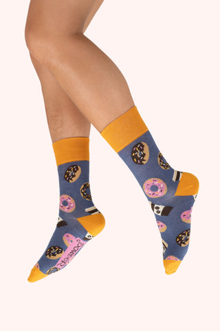 Men's Sock - Coffee & Donuts-Nook & Cranny Gift Store-2019 National Gift Store Of The Year-Ireland-Gift Shop