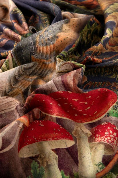 Luxurious Print Scarf - Wild Woodland Owl-Nook & Cranny Gift Store-2019 National Gift Store Of The Year-Ireland-Gift Shop