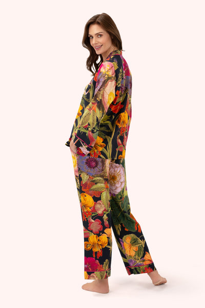 Super soft Luxurious Long Sleeve Pajamas - Midnight Posy-Nook & Cranny Gift Store-2019 National Gift Store Of The Year-Ireland-Gift Shop